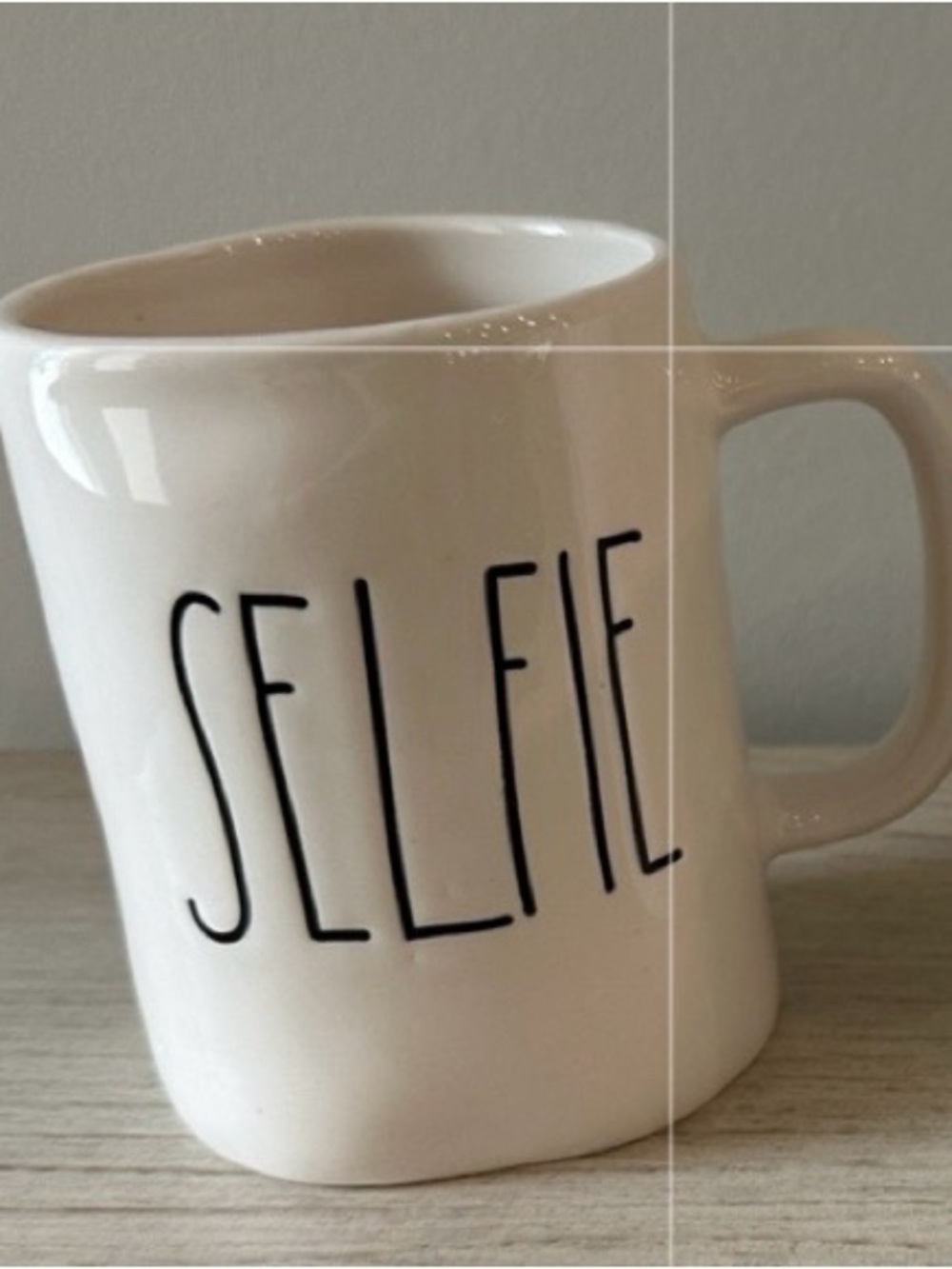 White Ceramic Mug SELFIE